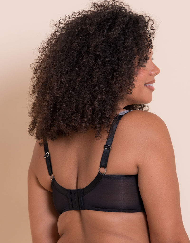 Curvy Kate Boost Diamante Padded Balcony Bra Black