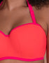 Curvy Kate Minimalist Bandeau Strapless Multiway Bikini Top Coral/Pink