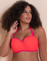 Curvy Kate Minimalist Bandeau Strapless Multiway Bikini Top Coral/Pink