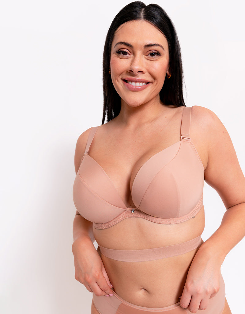 Curvy Kate Superplunge Multiway Padded Plunge Bra Latte