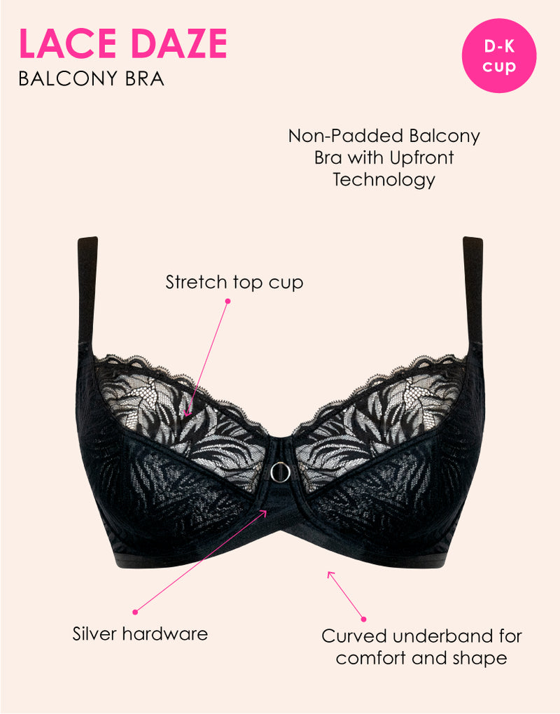 Curvy Kate Lace Daze Balcony Bra Black