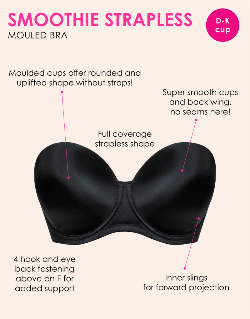 Curvy Kate Smoothie Moulded Strapless Multiway Bra Black