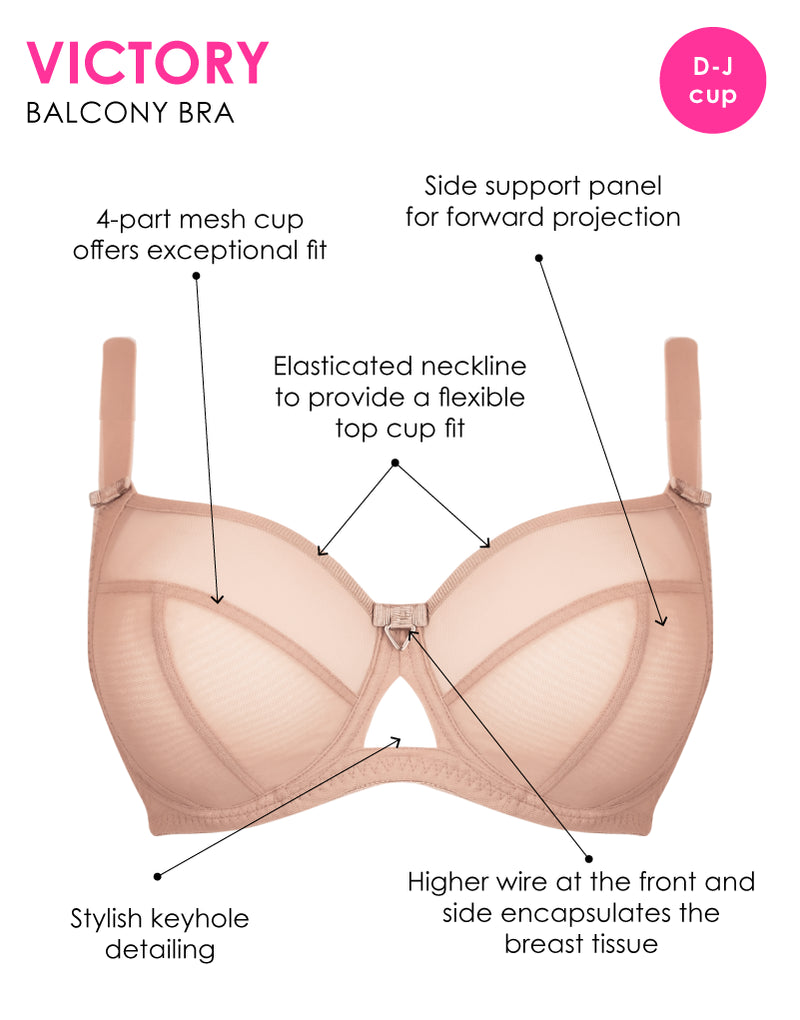 Curvy Kate Victory Side Support Balcony Bra Latte