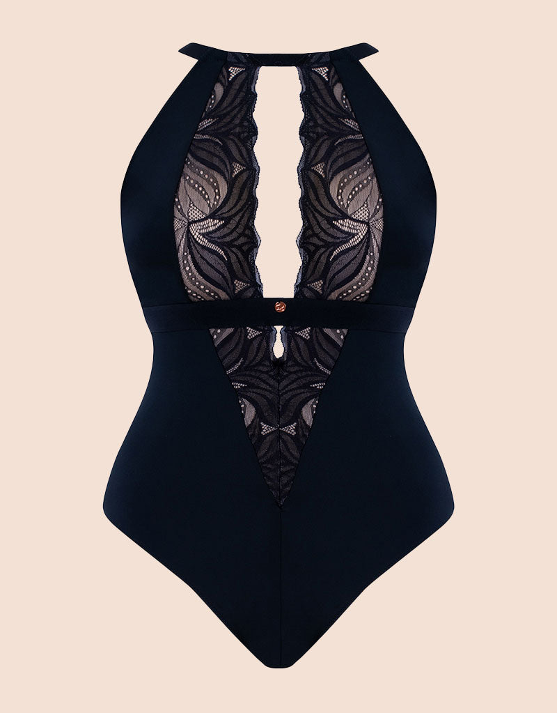 Scantilly Indulgence Multiway Stretch Lace Body Black/Latte