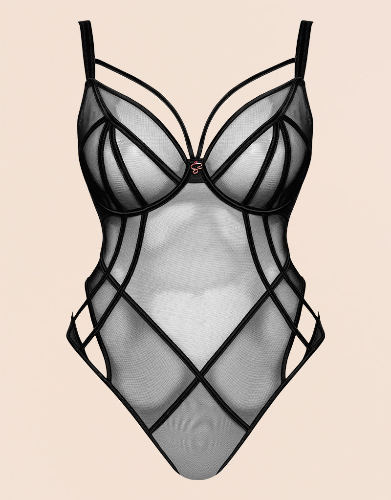 Scantilly Senses Plunge Bodysuit Black