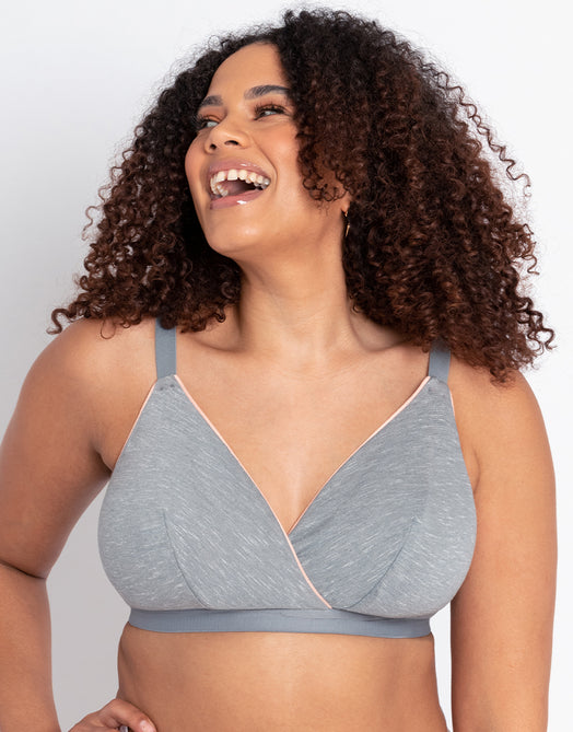 Curvy Kate In My Dreams Bralette Grey/Peach