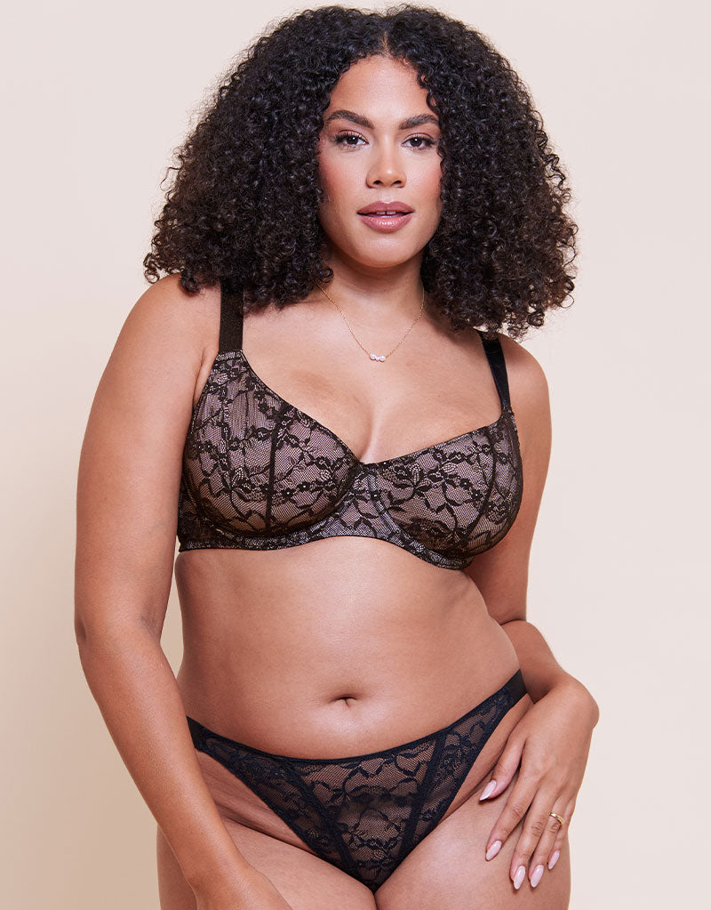 All Night Lace Scooped Multiway Balcony Bra