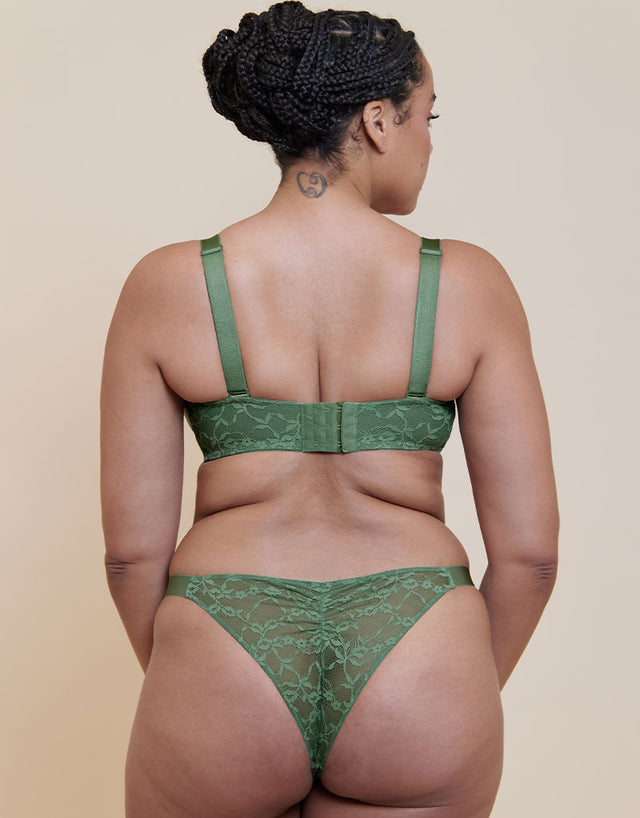 Curvy Kate All Night Lace Tanga Dusky Green