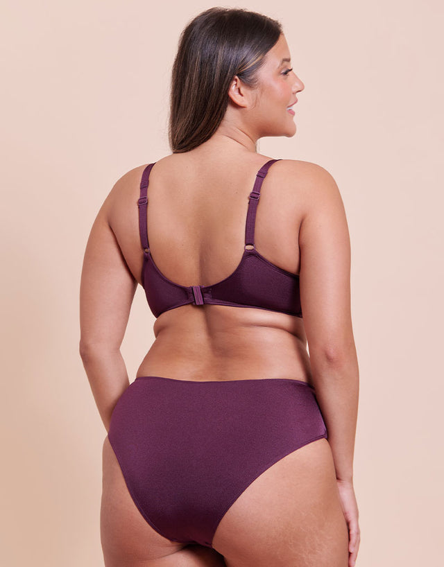 Curvy Kate Beach Bliss High Leg Bikini Brief Mulberry Purple