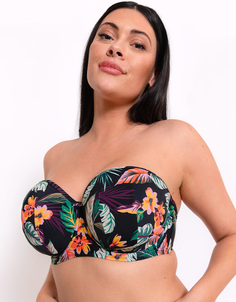 Plus size strapless bikini top on sale