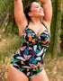 Curvy Kate Cuba Libre Padded Plunge Swimsuit Print Mix