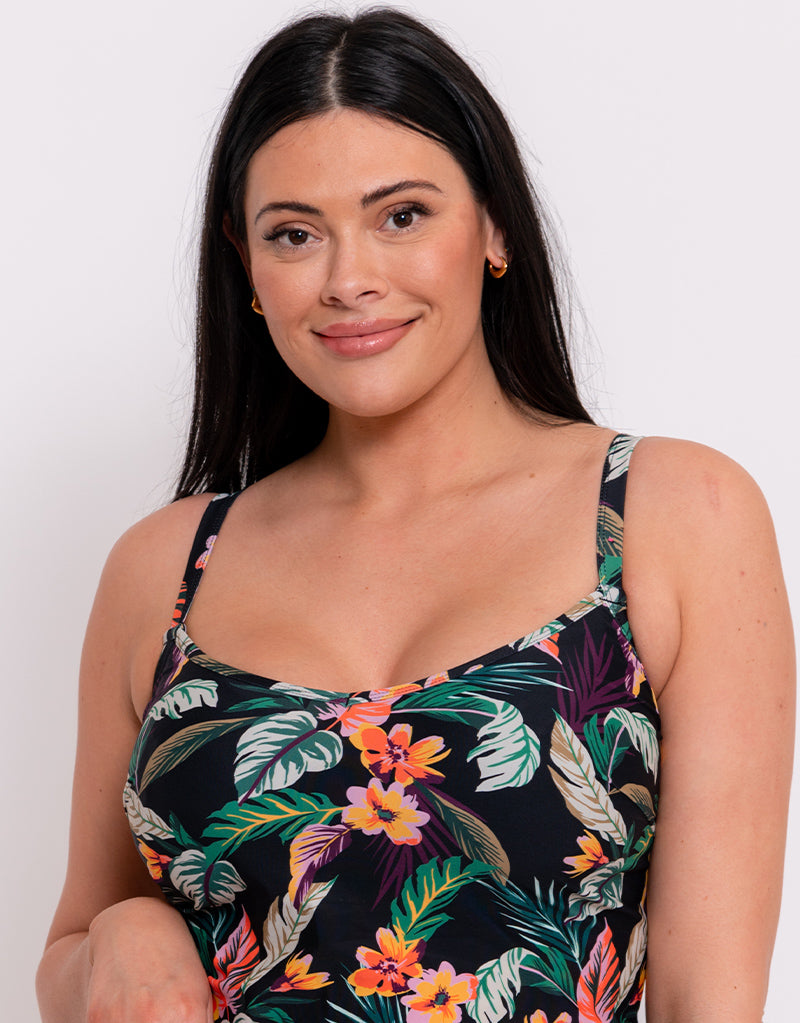 Curvy Kate Cuba Libre Plunge Tankini Multiway Top Print Mix Curvy Kate UK