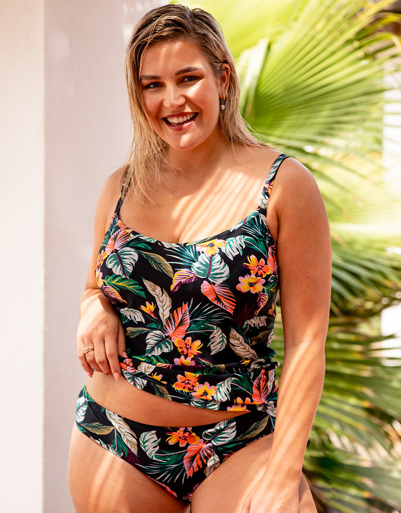 Curvy Kate Cuba Libre Plunge Tankini Multiway Top Print Mix Curvy Kate UK
