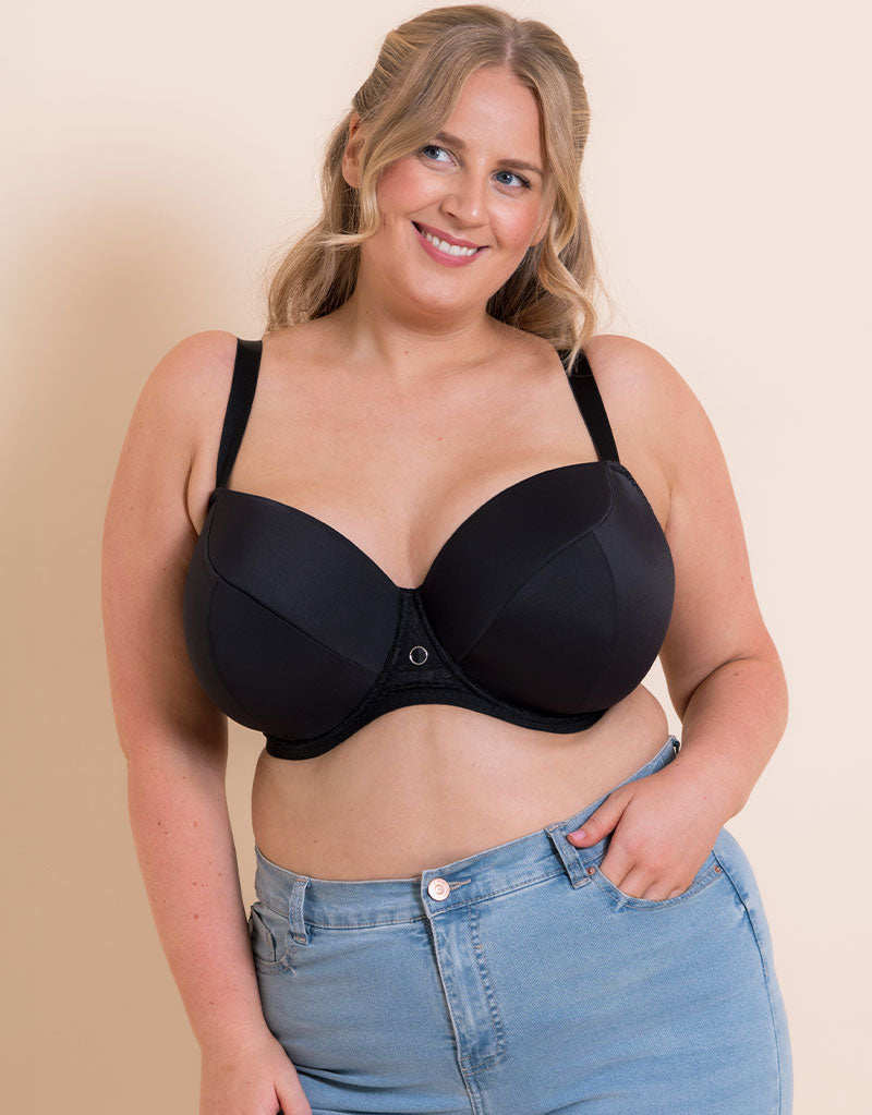 Curvy Kate Daze Padded T Shirt Balcony Bra Black – Curvy Kate UK