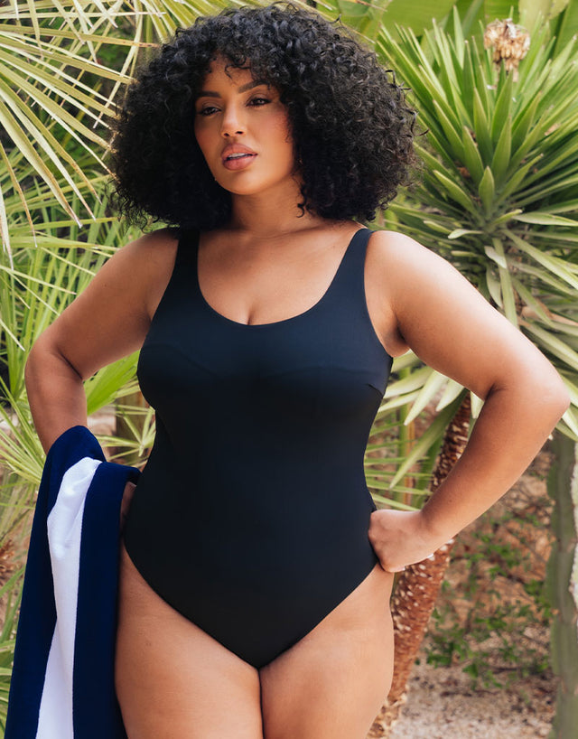 Curvy Kate Deep Dive Non-Wired Swimsuit Black