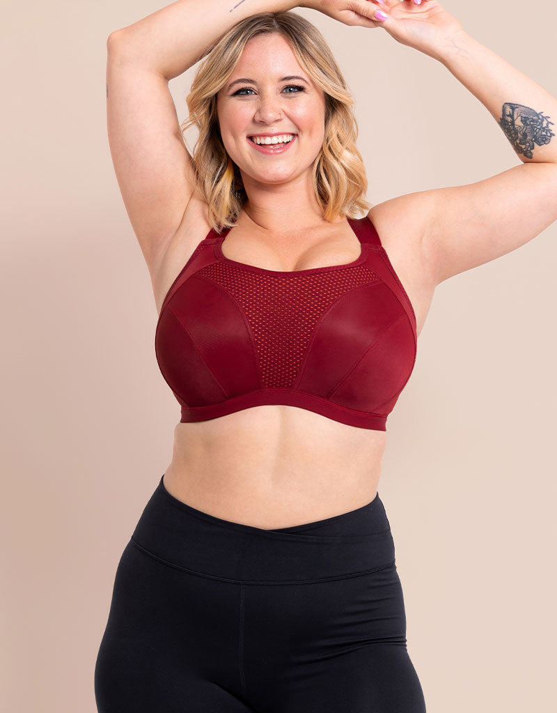 Curvy Kate Everymove Wired Sports Bra Beet Red Coral – Curvy Kate UK