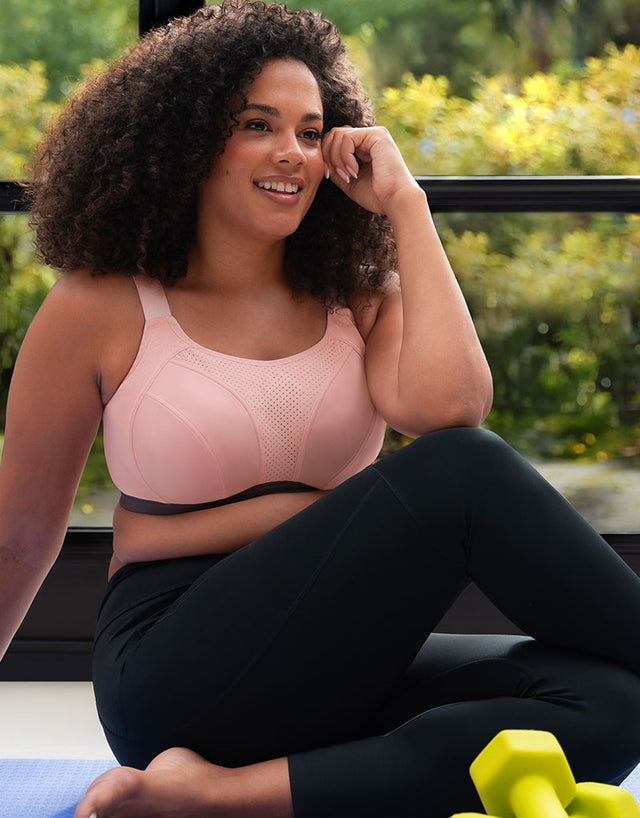 Curvy Kate Everymove Wired Multiway Sports Bra Blush/ Charcoal