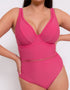 Curvy Kate First Class Multiway Plunge Swimsuit Pink