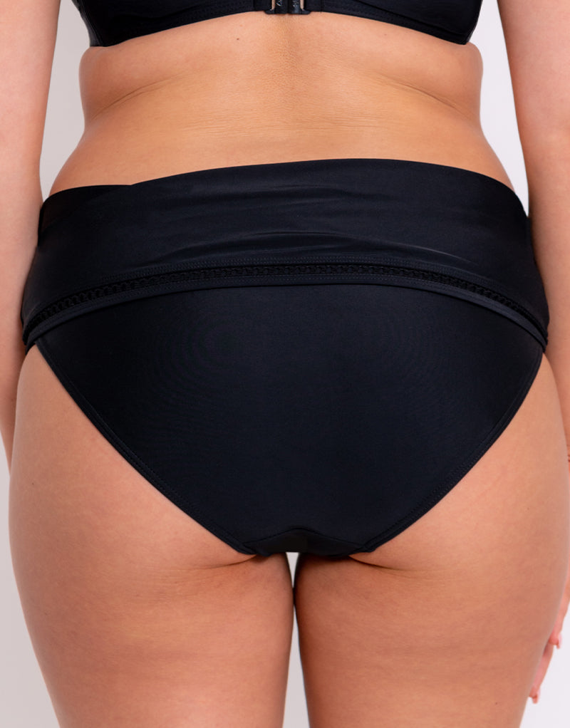 Curvy Kate First Class Deep Fold Over Bikini Brief Black Curvy Kate UK