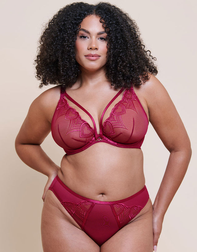 Curvy Kate Heartstopper Brazilian Brief Sangria
