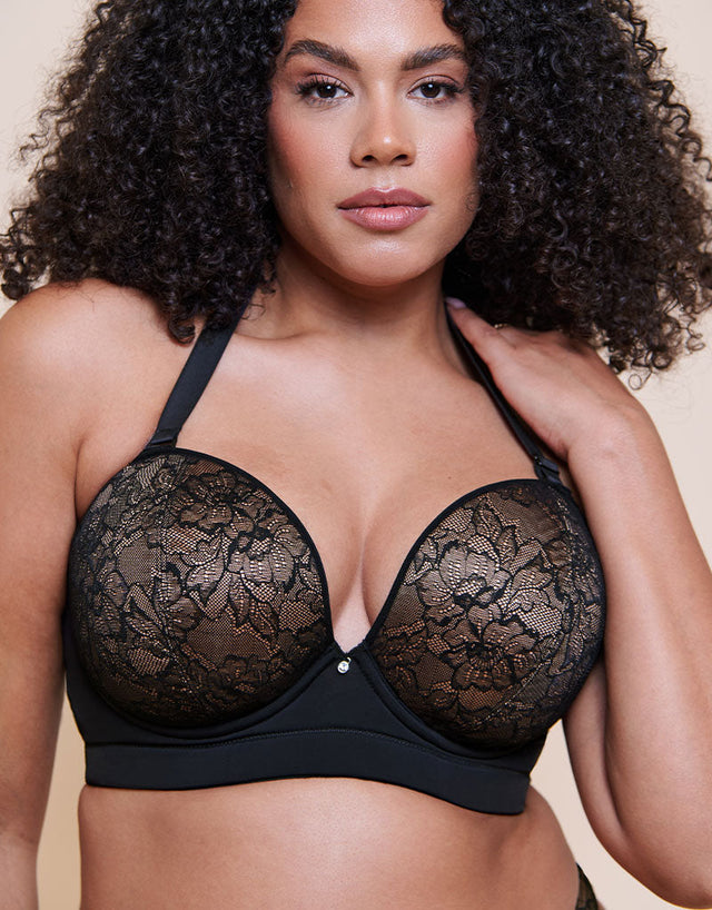Curvy Kate Hey Girls SuperPlunge Strapless Multiway Bra Black/Latte