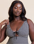 Curvy Kate Holiday Check Non Wired Swimsuit Black