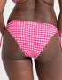 Curvy Kate Holiday Check Tie-Side Bikini Brief Raspberry Pink