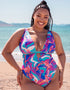 Curvy Kate Ibiza Reversible Non-Wired Mulitway Swimsuit Print Mix