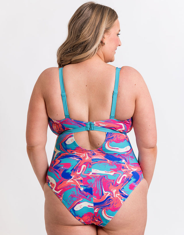 Curvy Kate Ibiza Reversible Non-Wired Multiway Swimsuit Print Mix