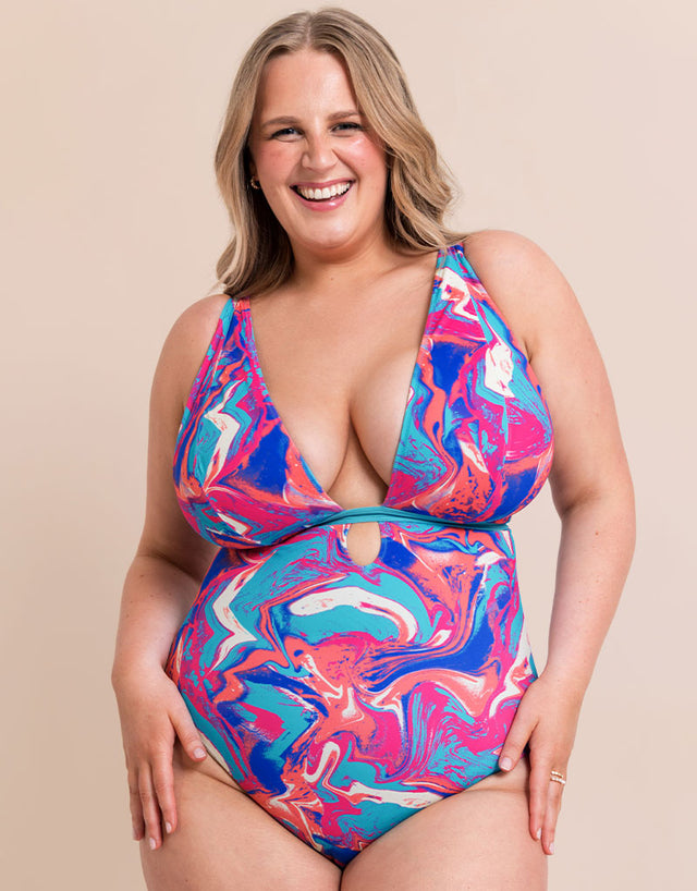 Curvy Kate Ibiza Reversible Non-Wired Multiway Swimsuit Print Mix
