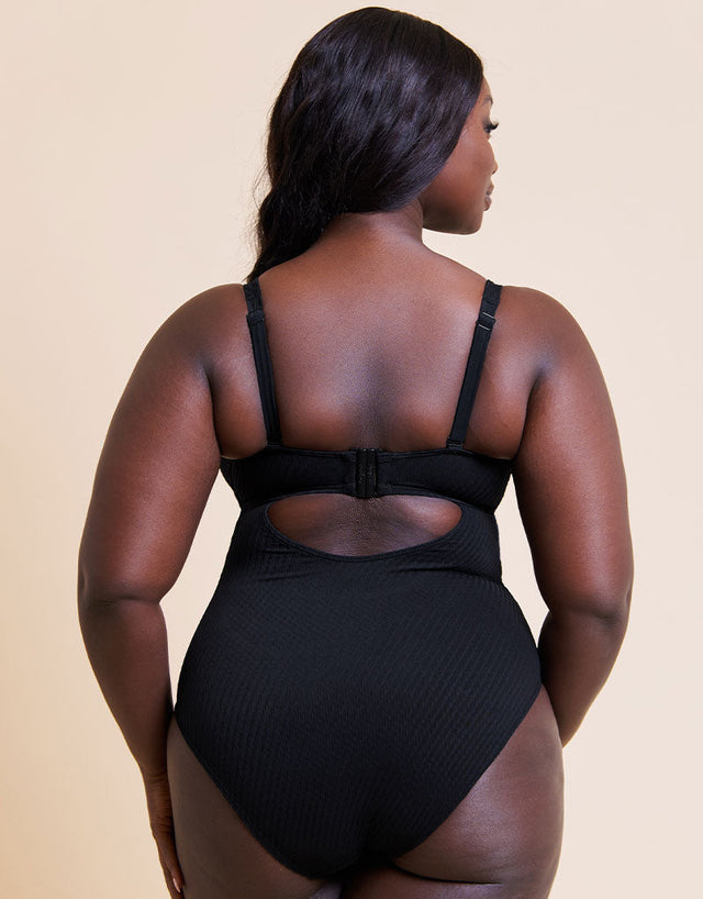 Curvy Kate Jet Set Multiway Plunge Swimsuit Black