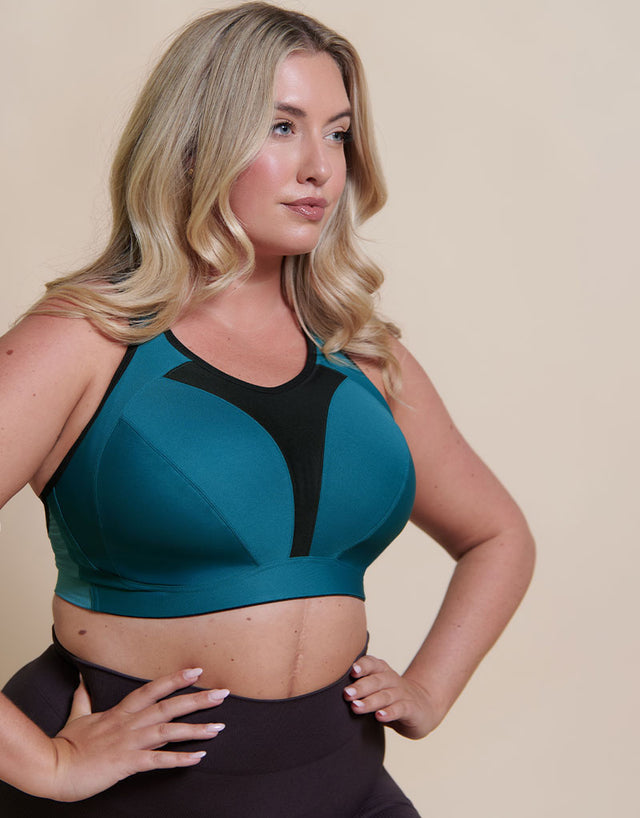 Royce Aerocool High Impact Sports Bra Teal Green