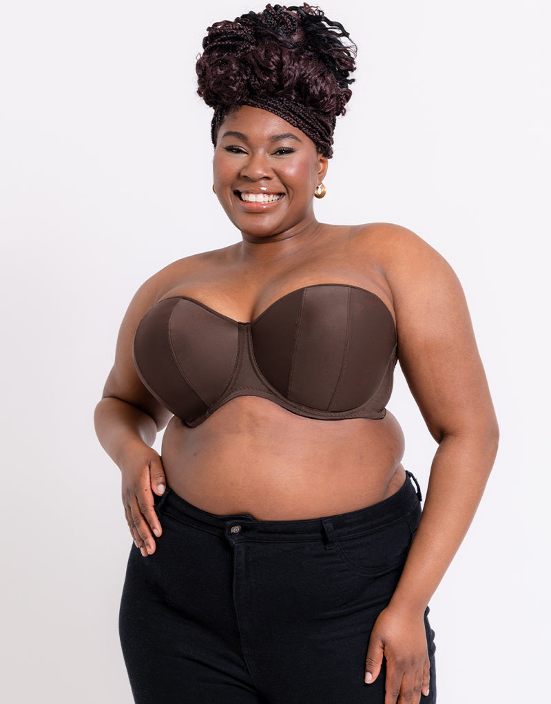 Curvy Kate Luxe Strapless Bra Cocoa – Curvy Kate UK