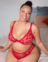 Curvy Kate Pucker Up Deep Plunge Bra Lipstick Red