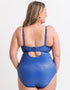 Curvy Kate Sapphire Seas Bandeau Strapless Multiway Swimsuit Blue Sparkle
