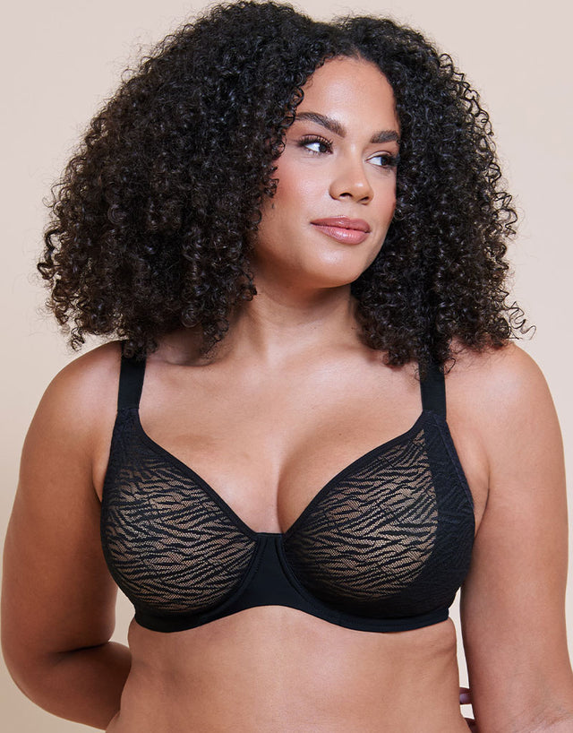 Curvy Kate Smoothie Lace Moulded Balcony Bra Black