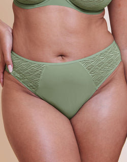 Curvy Kate Smoothie Lace Brazilian Brief Sage Green