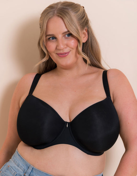 Curvy Kate Smoothie Spacer Moulded T-Shirt Plunge Bra Black