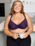 Curvy Kate Smoothie Spacer Moulded T-Shirt Plunge Bra Deep Purple