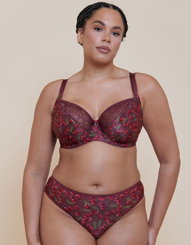 Curvy Kate Spellbound Printed Balcony Bra Cherry Print