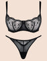 Curvy Kate Stardust Balcony Bra and Brief Pack Black Sparkle