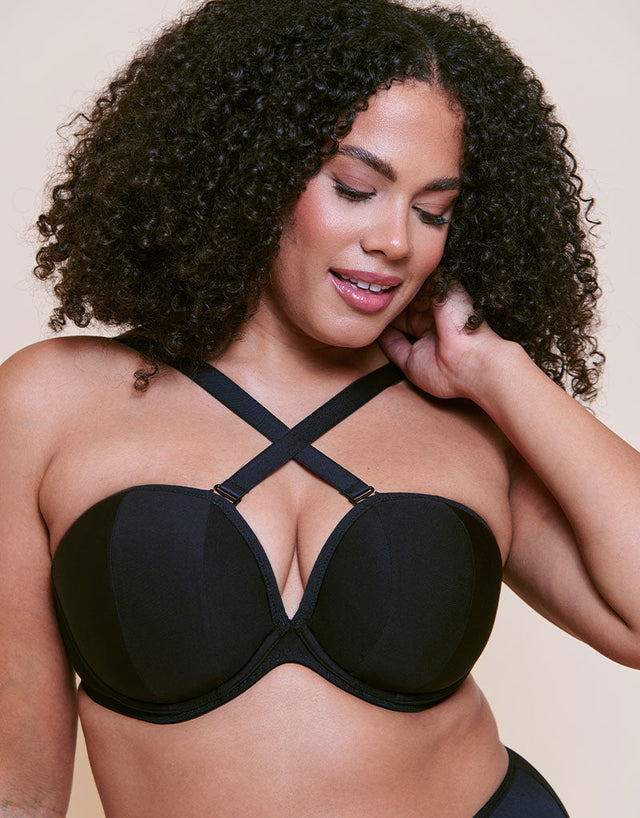 Curvy Kate Superhero Multiway Padded Plunge Bra Black