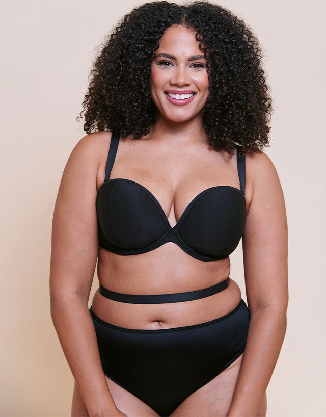 Curvy Kate Superhero Multiway Padded Plunge Bra Black