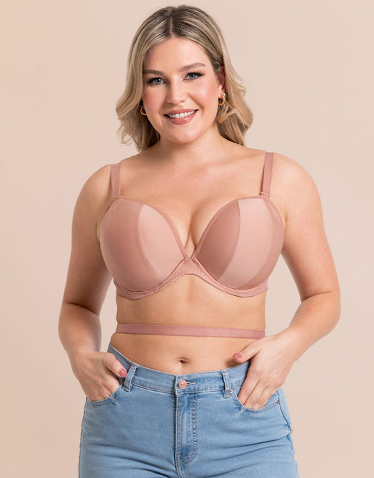 Curvy Kate Superhero Multiway Padded Plunge Bra Latte