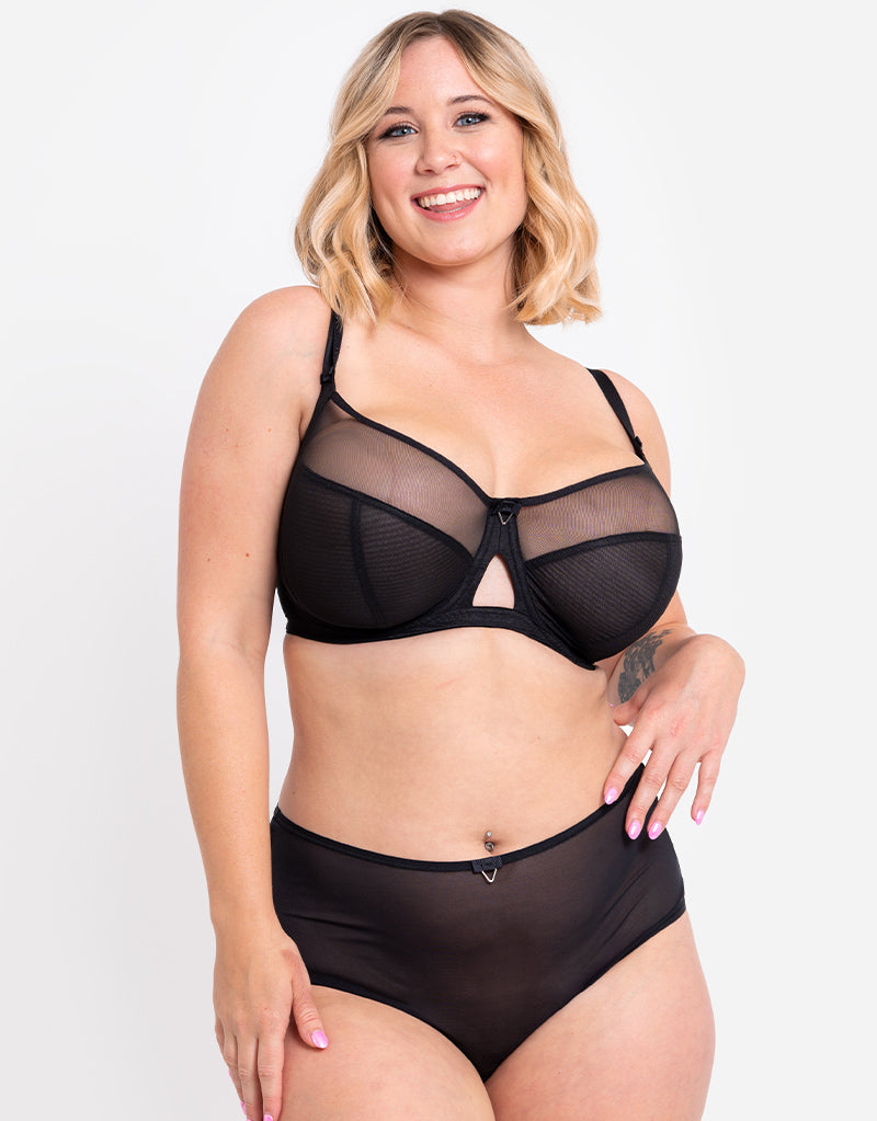 curvy kate Victory Side Support Balcony Bra 2-Pack Black and Orchid