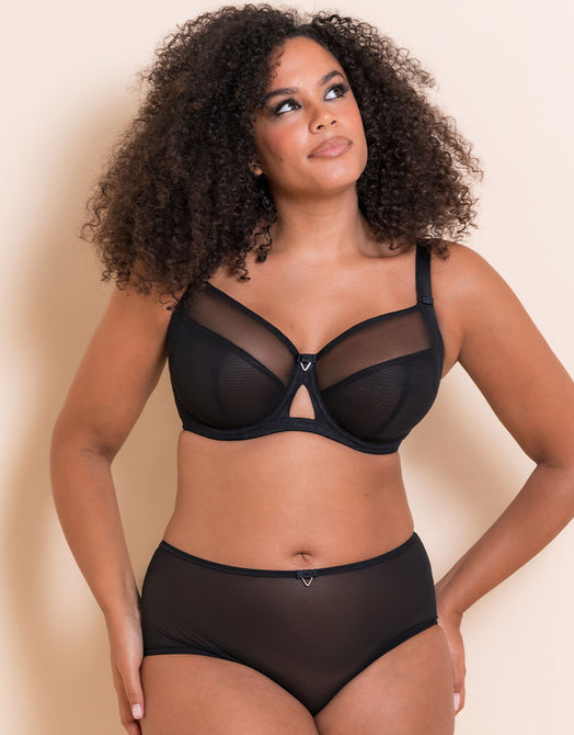 Curvy Kate Victory Side Support Balcony Bra Black