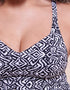 Curvy Kate Wild Horizon Non-Wired Multiway Tankini Top Black Print