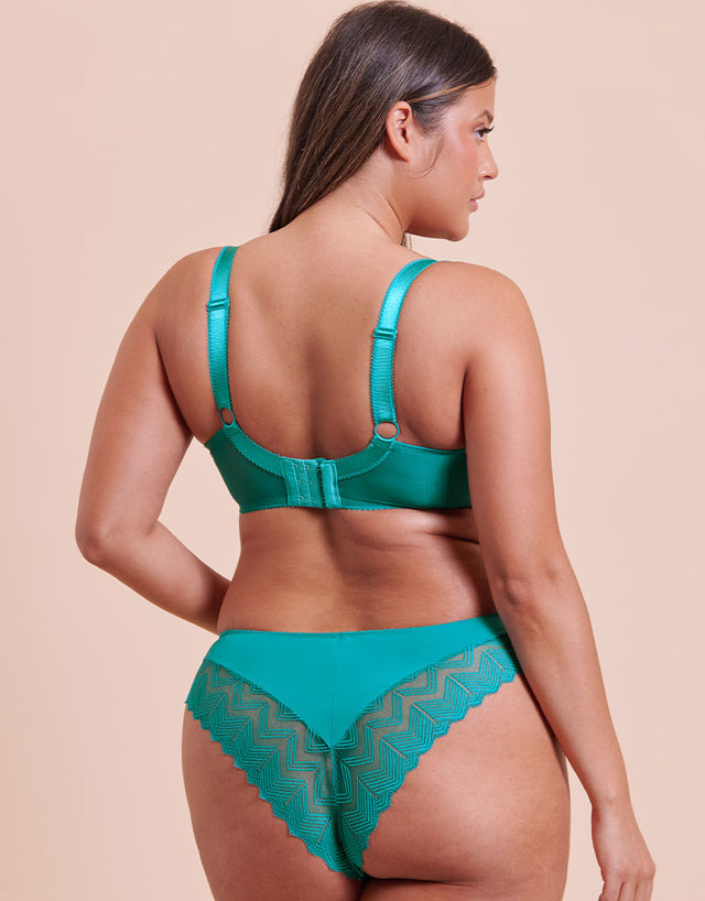 Curvy Kate Wild One Brazilian Brief Teal Blue
