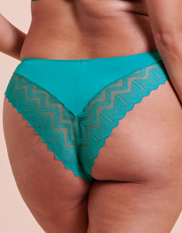 Curvy Kate Wild One Brazilian Brief Teal Blue