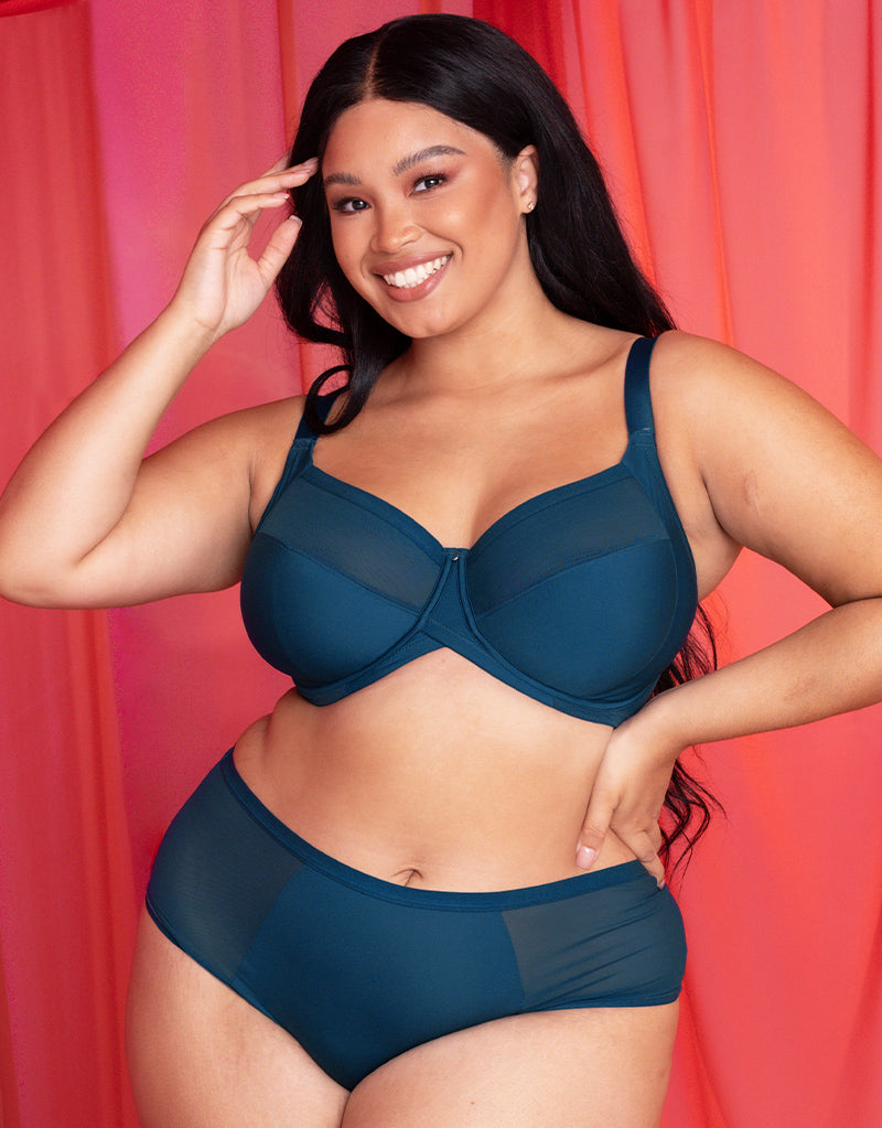 Curvy Kate WonderFully Full Cup Side Support Bra Deep Blue – Curvy